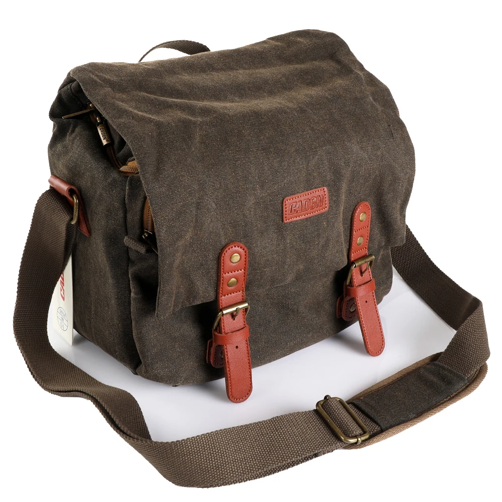 Etui na zdjęcia w stylu retro Wodoodporna torba na aparat fotograficzny DSLR Causual Canvas Sling Cover do Canon Nikon Sony OLYMPUS Wstrząsoodporny obiektyw