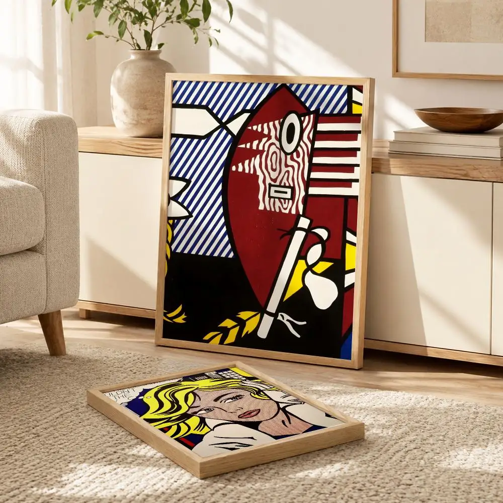 Art Roy Lichtenstein Pop Abstract Poster Modern PP Paper Wall Decorative for Cafe Office Bar Home Wall Decor Gift