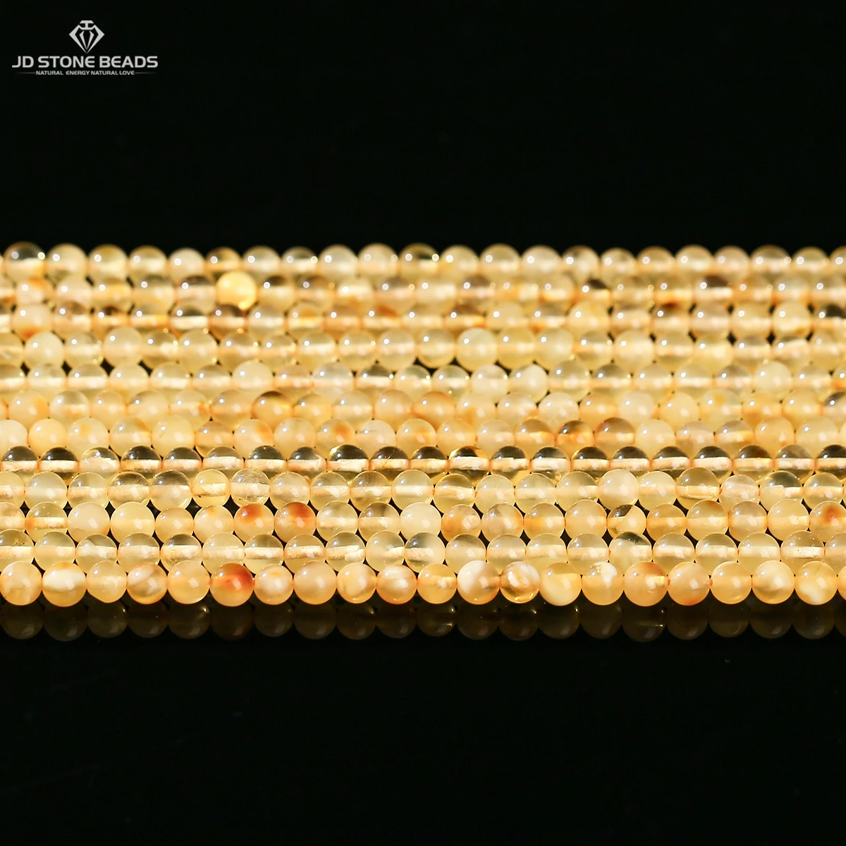 

4mm Natural Beeswax Jade Bead Round Loose Spacer Small Gems Bead for Jewelry Making DIY Bracelets Necklaces Jewelry Accessories