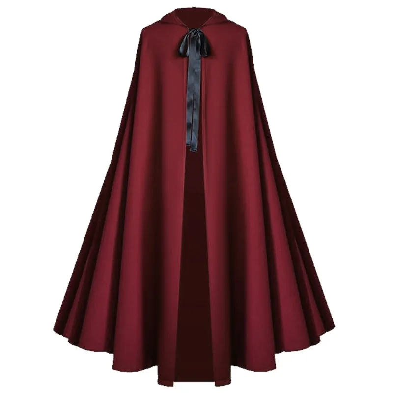 

Medieval Grim Reaper Hooded Cloak Cosplay Cape Halloween Costume Party Outfit