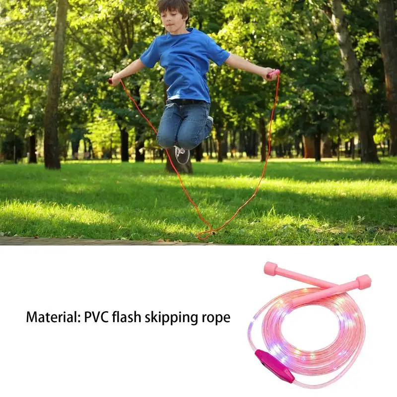 Lightweight Fashion Skipping Rope Flashing Skipping Rope For Kid Children Jump Exercise Fitness LED Luminous Jump Ropes Dropship