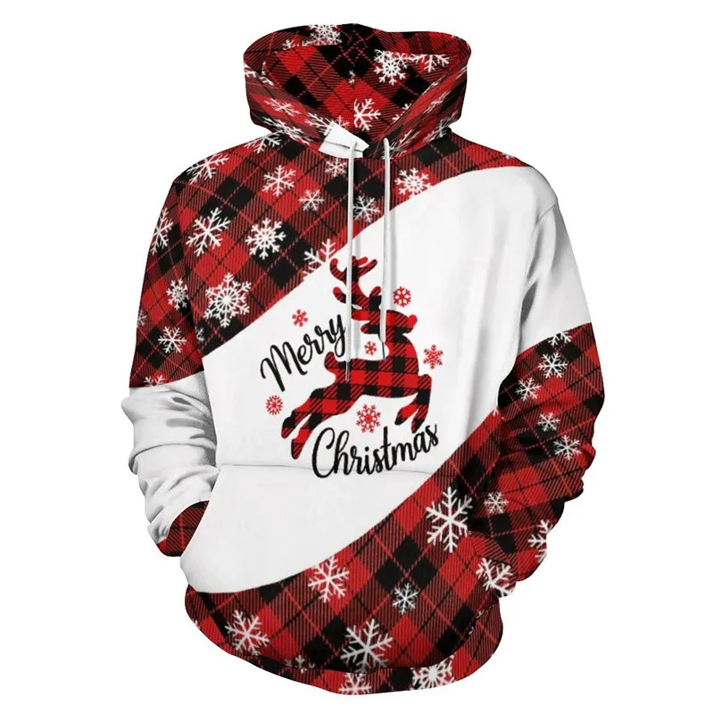 Merry Christmas Graphic Women Sweatshirts Funny Xmas Ornament Tree Snowflake 3D Printed Hoodies For Men Clothes Y2k Kids Hoody