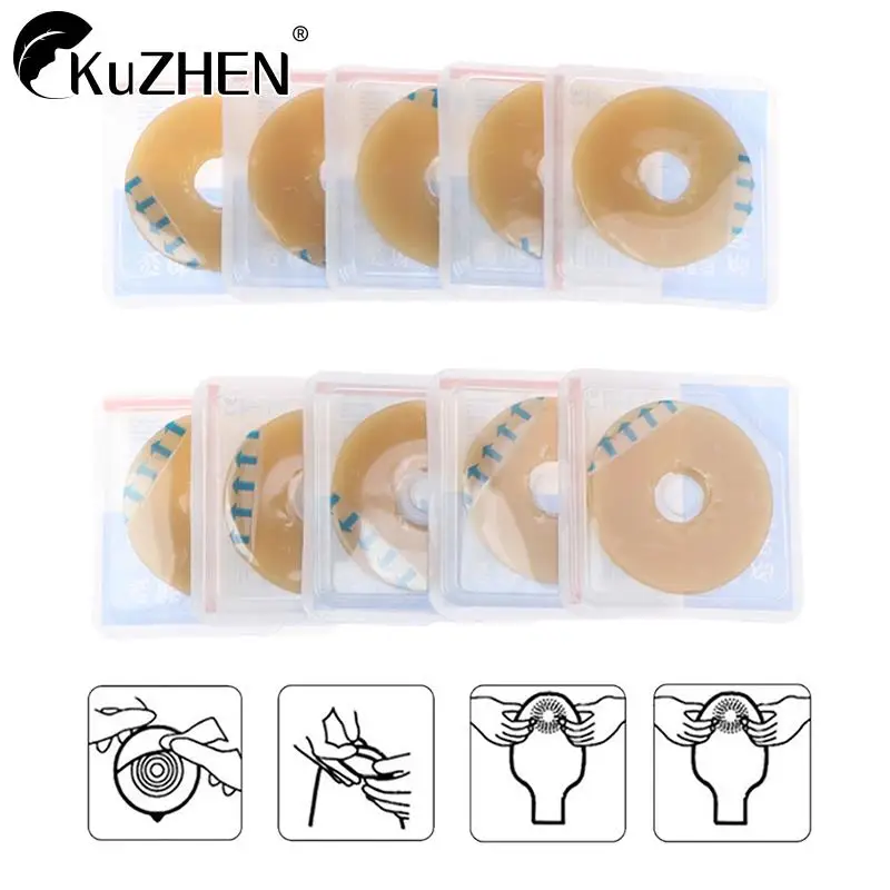 10 Pcs/Box Portable Colostomy Bags Anti-leak Ring For Stoma Bags Supplies Protective Barrier Rings Ostoma Bag Assistance