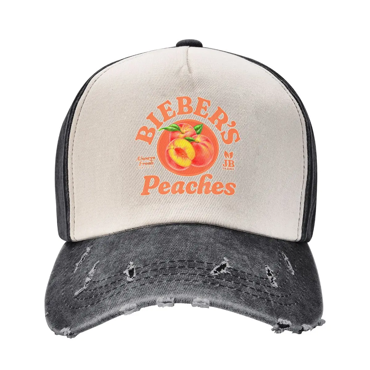 Official Bieber's Peaches Black Baseball Cap Kids Hat Horse Hat Women's Hats 2024 Men's