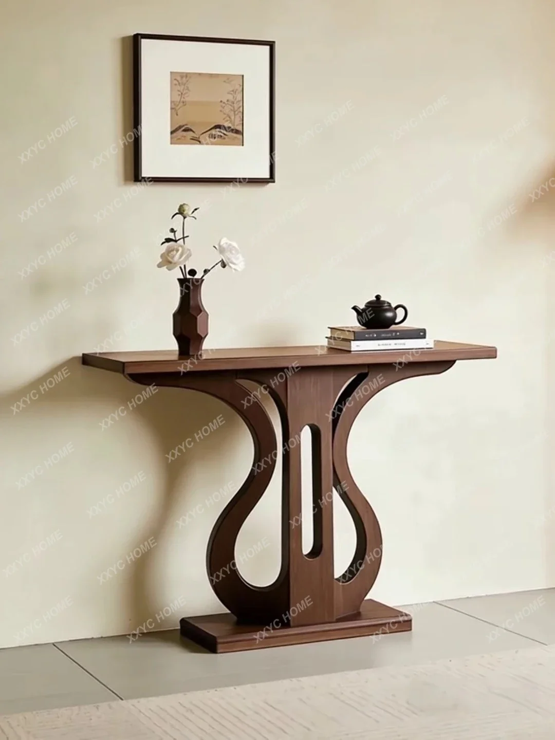 

Modern simple light luxury end view table, foyer against the wall solid wood decorative cabinet