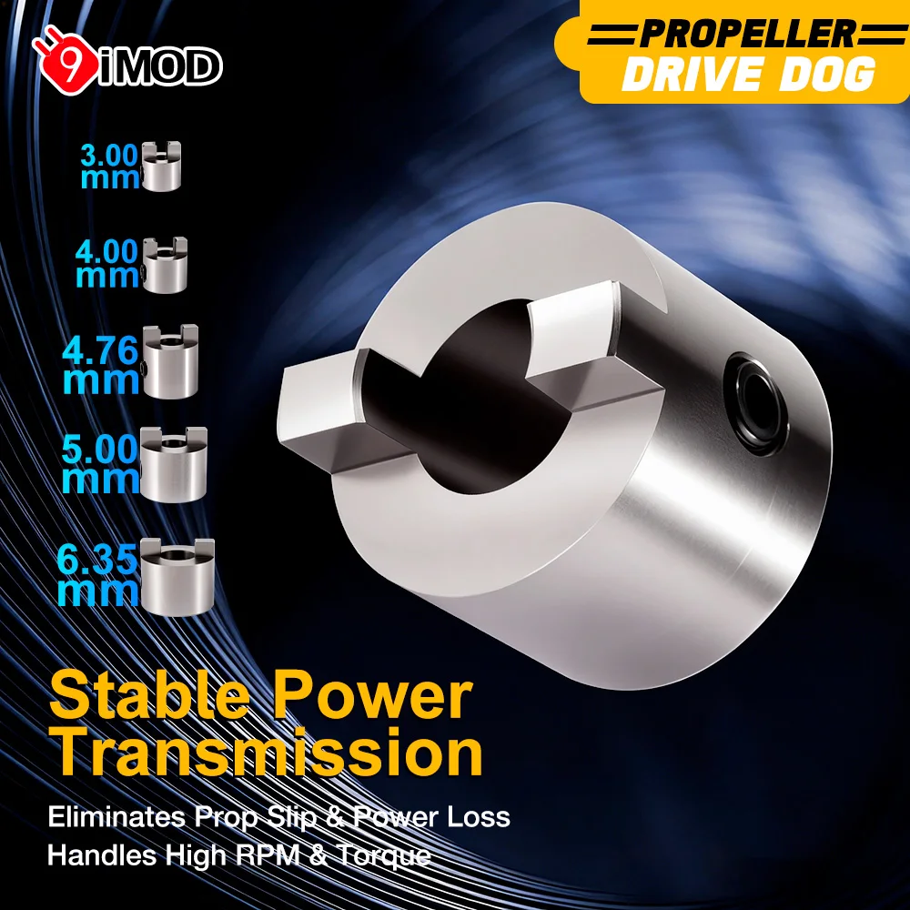 9IMOD Stainless Steel Propeller Drive Dog 3mm 4mm 4.76mm 5mm 6.35mm Drive Shaft Crutch Prop Holder for RC Boats Marine Model