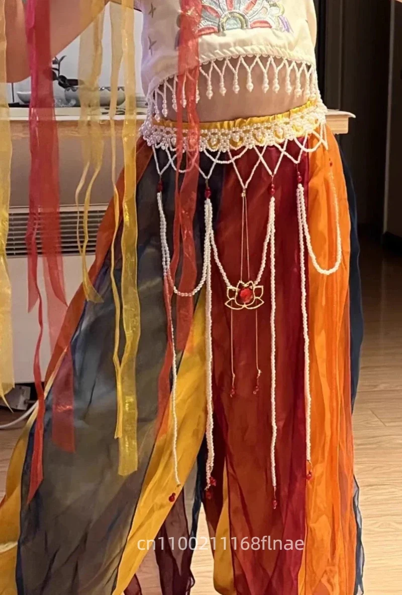 Costumi di danza Dunhuang per bambini Danza classica Abbigliamento per spettacoli etnici Spettacolo di Capodanno Pipa Giocare a Show Dress