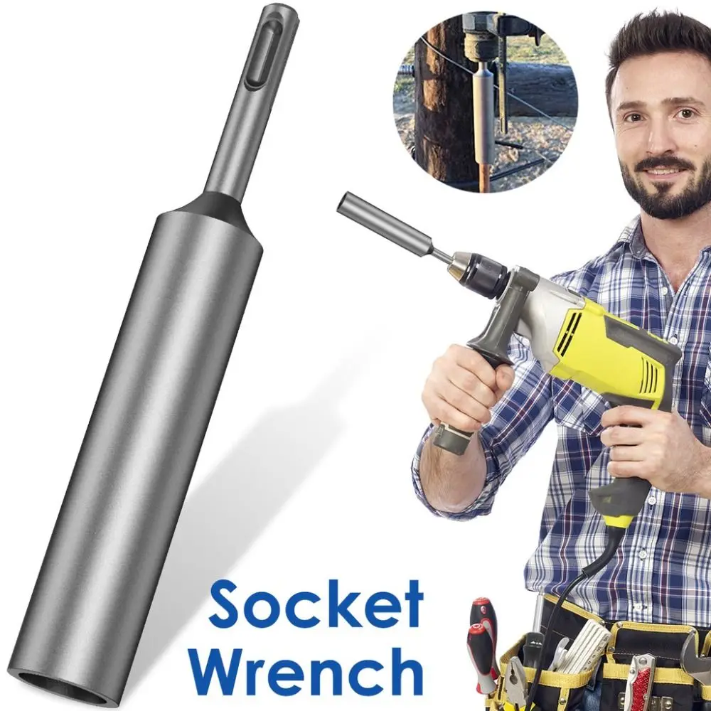 

Alloy Steel SDS Adapter Hammers Drills Round Handle Rock Crusher Ground Rod Driver Adapter Rust-proof Wear-resistant