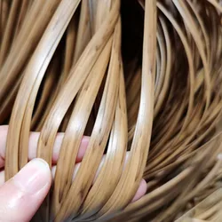 Materiale di tessitura fatto a mano del Rattan di plastica di colore di legno d'imitazione di 10 metri per la decorazione di riparazione della tavola della sedia della mobilia