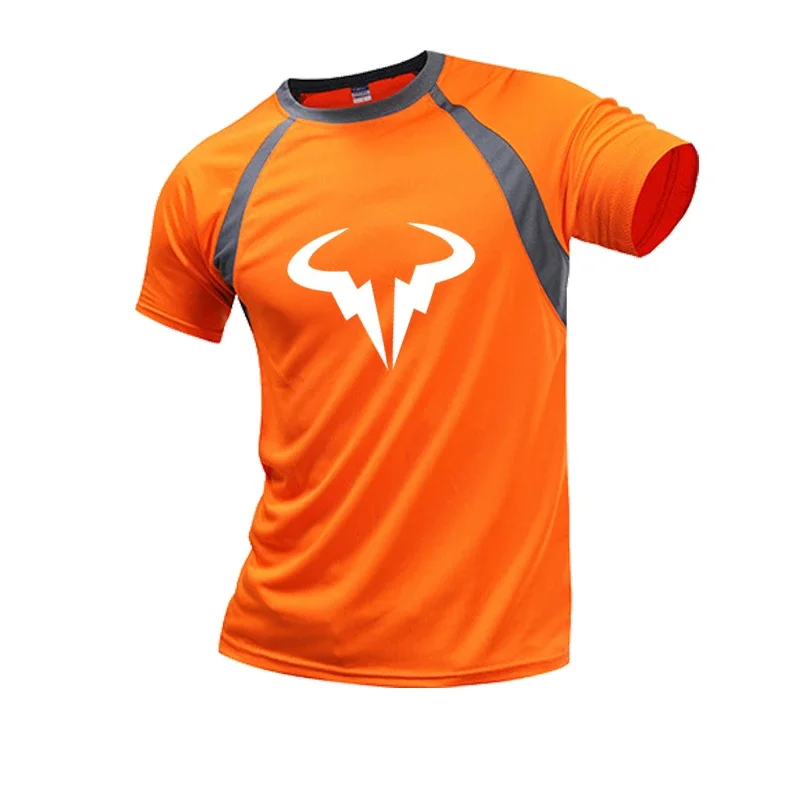 رافائيل نادال شعار تي شيرت للرجال القطن المتضخم تي شيرت الرجال قصيرة الأكمام طاقم الرقبة ملابس الصيف بلايز #5