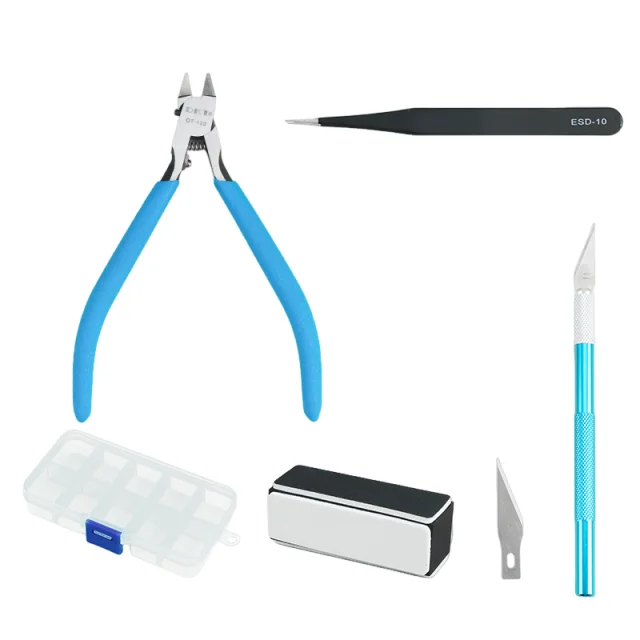 3D Printer Model Polishing‑Tool Kit, Figurine Assembly Tools, Model‑Making Side Cutters for Model Building