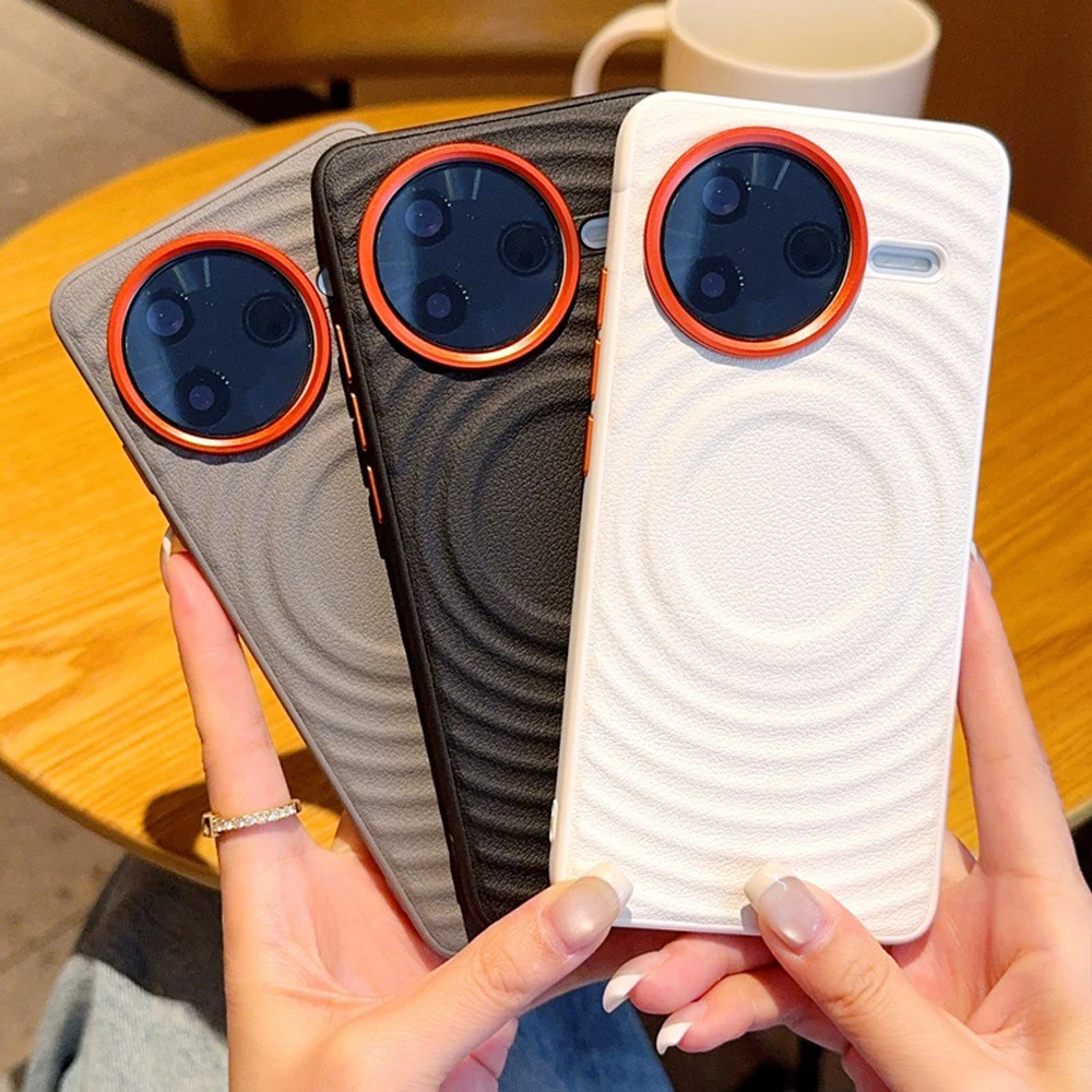 حافظة مغناطيسية بنمط تموج لهاتف Xiaomi Redmi K90 Pro Max Poco F7 Ultra عدسة معدنية جلدية حماية غطاء مقاوم للصدمات #1