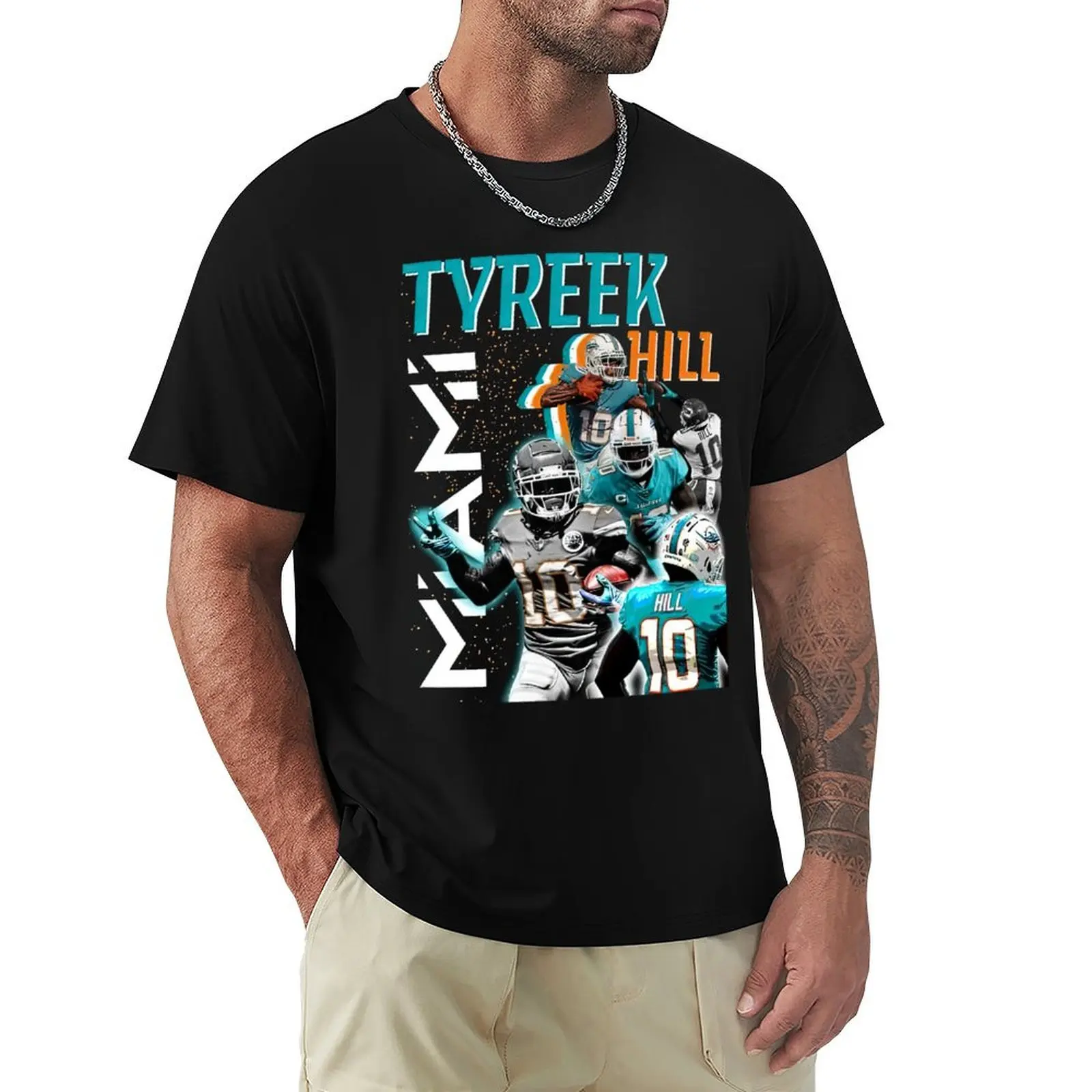 Tyreek Hill Graphic T-Shirt customizeds heavyweights street wear big and tall t shirts for men