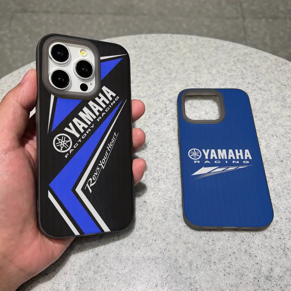 دراجة نارية Y-YamAha-ES جراب هاتف آيفون 17 16 15 14 زائد 13 12 11 برو ماكس برو موجة المموج غطاء #2