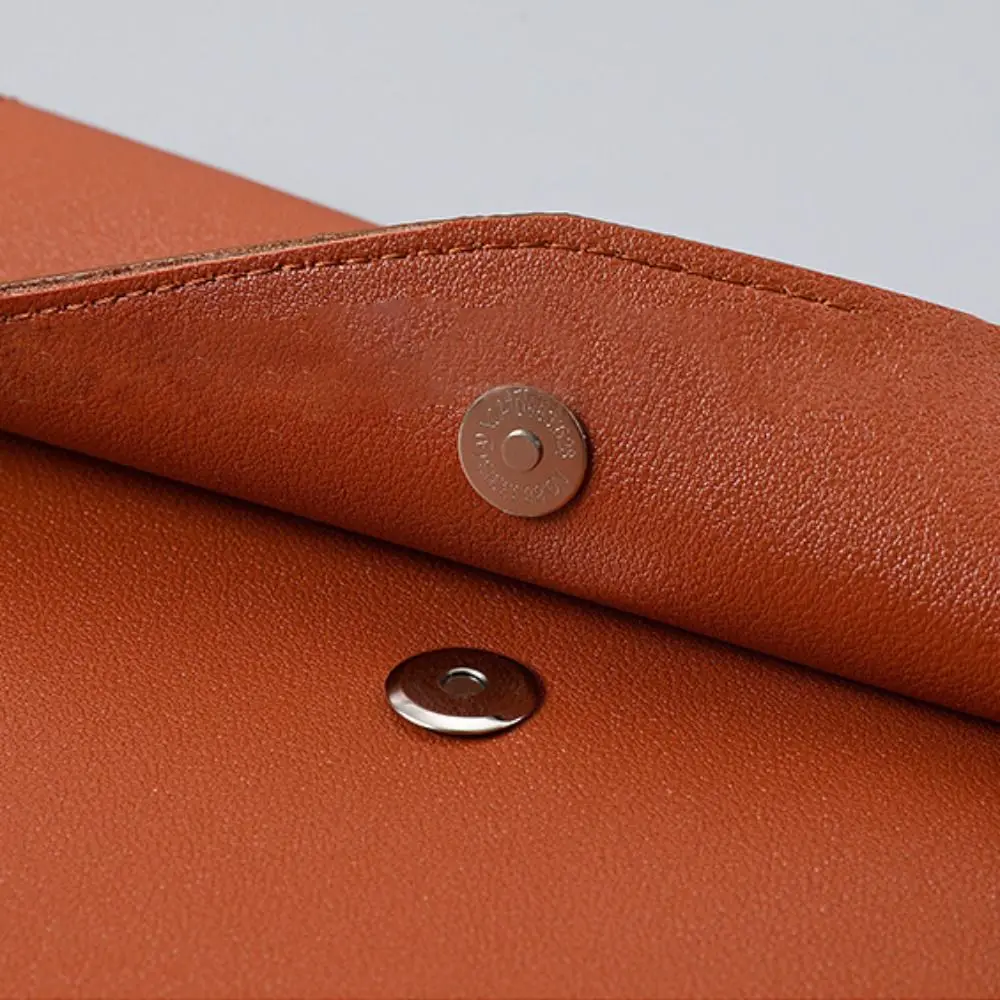 

Protective Cover Leather A4 Storage File Bag Waterproof Simple Business Document Bag Portable Thickened Archive Bag Office