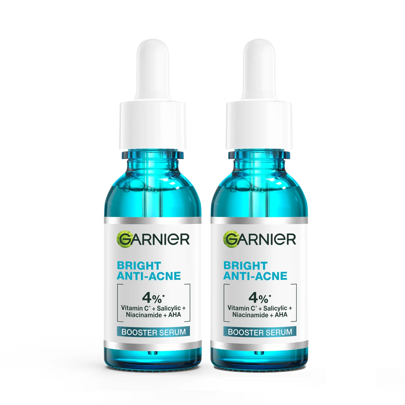 Suero Facial Garnier Bright Complete con 4% de Vitamina C, Niacinamida, AHA y Ácido Salicílico, Esencia Hidratante Diaria para el Cuidado de la Piel, 30ml