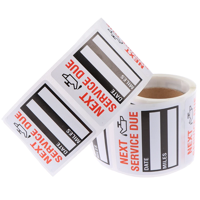 Wholesale 100pcs/roll Oil Change/Service Reminder Stickers Window Sticker Car Sticker