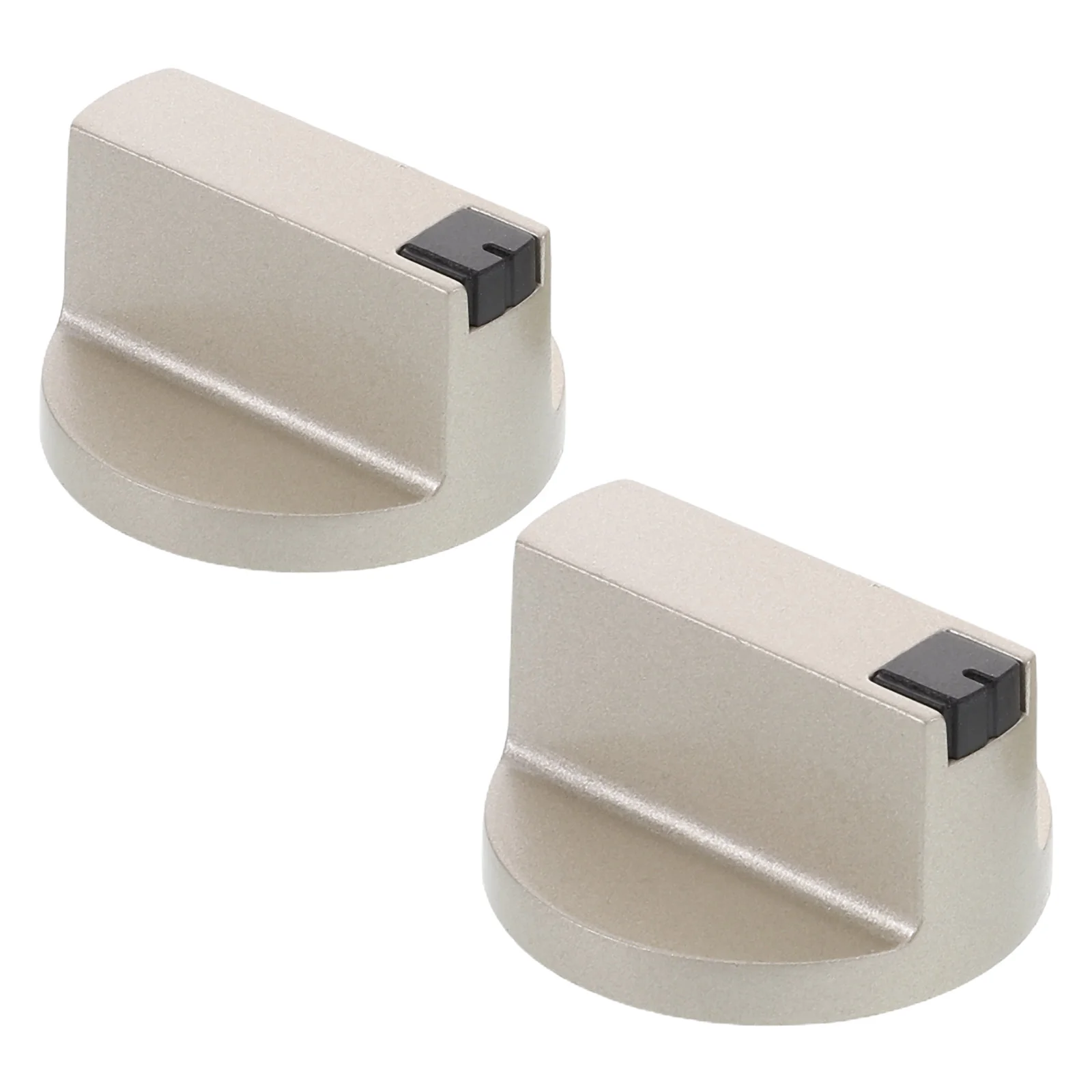 

2Pcs Gas Stove Knob Universal Burner Control Replacement Silver Electric Knobs Oven Cooktop Easy Install