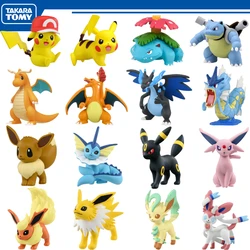 Original Tomy Pokemon Pikachu Charizard Venusaur Mew PVC Figure Toys Anime Eevee Vaporeon Umbreon Leafeon Sylveon Model Dolls