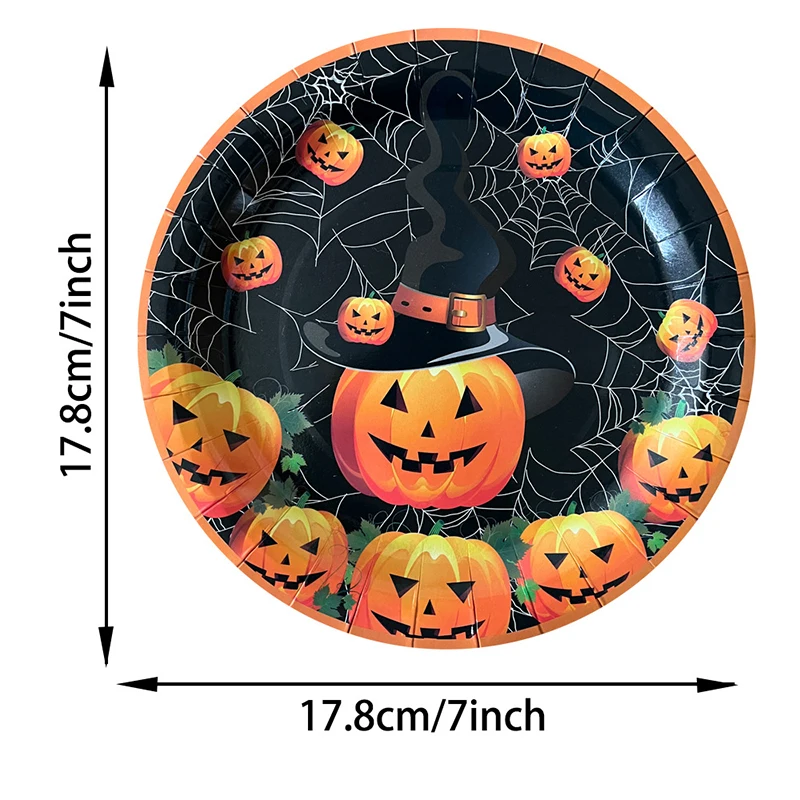 20pcs paper plates and cups for Halloween themed parties