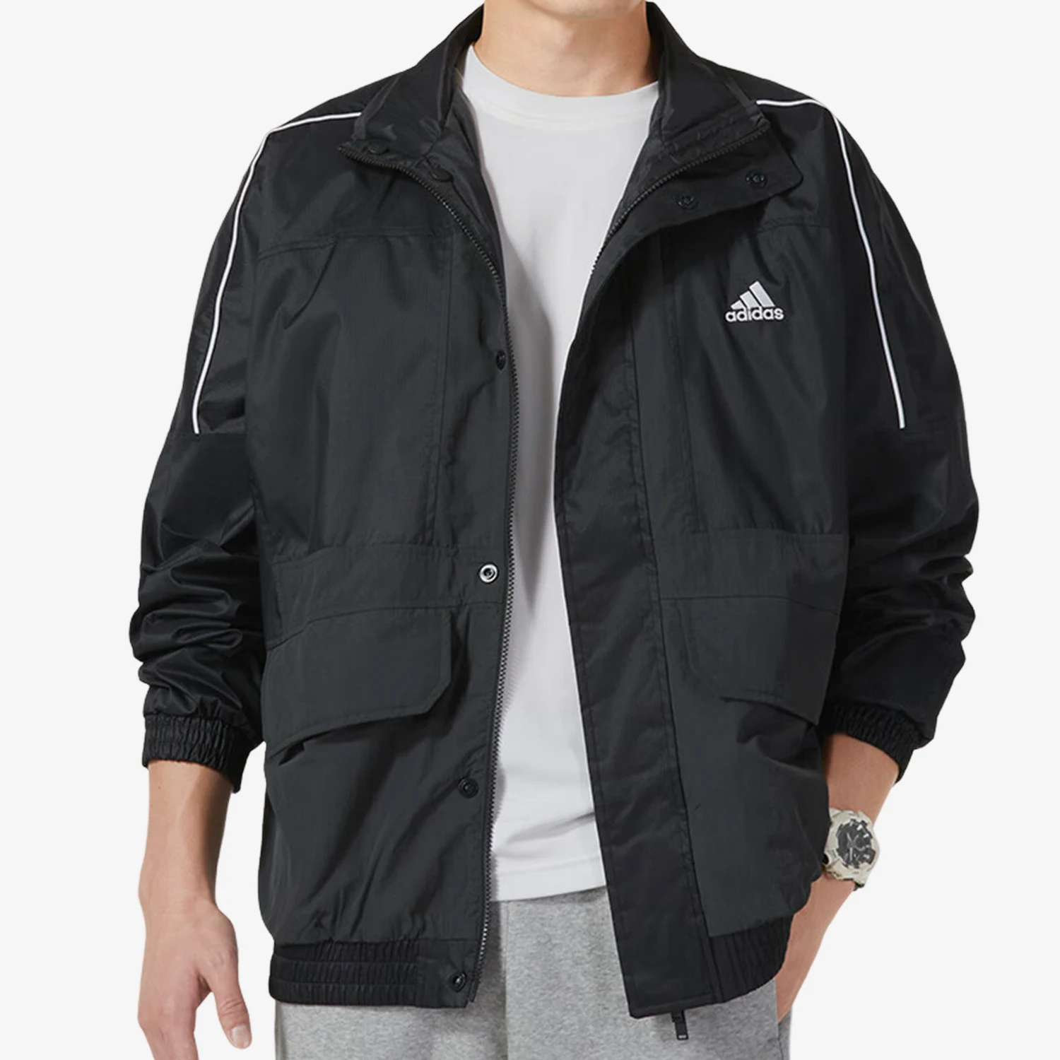 سترة أديداس أصلية شتوية جديدة للجنسين رياضية دافئة منسوجة IK7326 #2