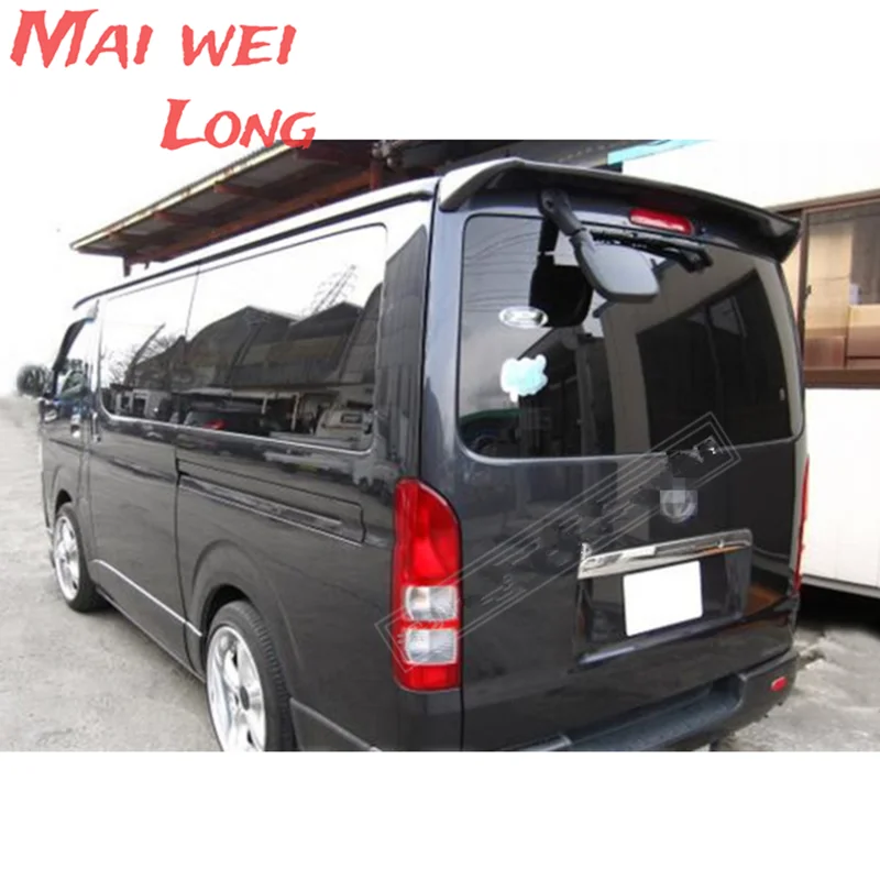 Rear Roof Spoiler For Toyota Hiace 2005 to 2018 ABS Plastic Unpainted Primer Rear Trunk Wing Lip Spoiler Car Styling Decoration