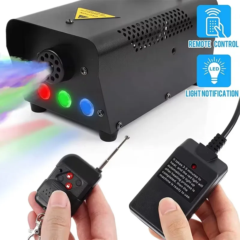 Professional Mini 500W LED Fog Machine R/G/B Stage Party Bar Wedding Smoking Machine