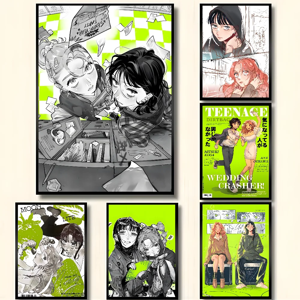 Aya Oosawa Koga Mitsuki Comic Anime Poster HD Art Sticky Wall Wasserdicht Zuhause Wohnzimmer Schlafzimmer Bar Ästhetische Dekoration