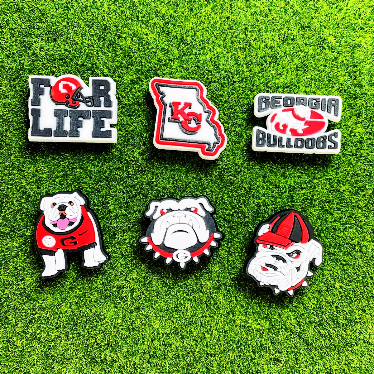 6Pcs Football Shoe Charm Sport Accessories Decoration，Football PVC Accessory for Bracelet Wristband
