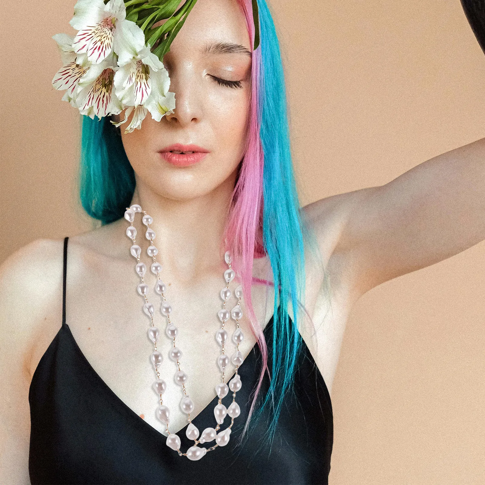 

1 рулон жемчужной нити-гирлянды, декоративная нить из жемчуга для изготовления ювелирных изделий своими руками, украшения для свадьбы, цепочка для ожерелья, принадлежности для декора