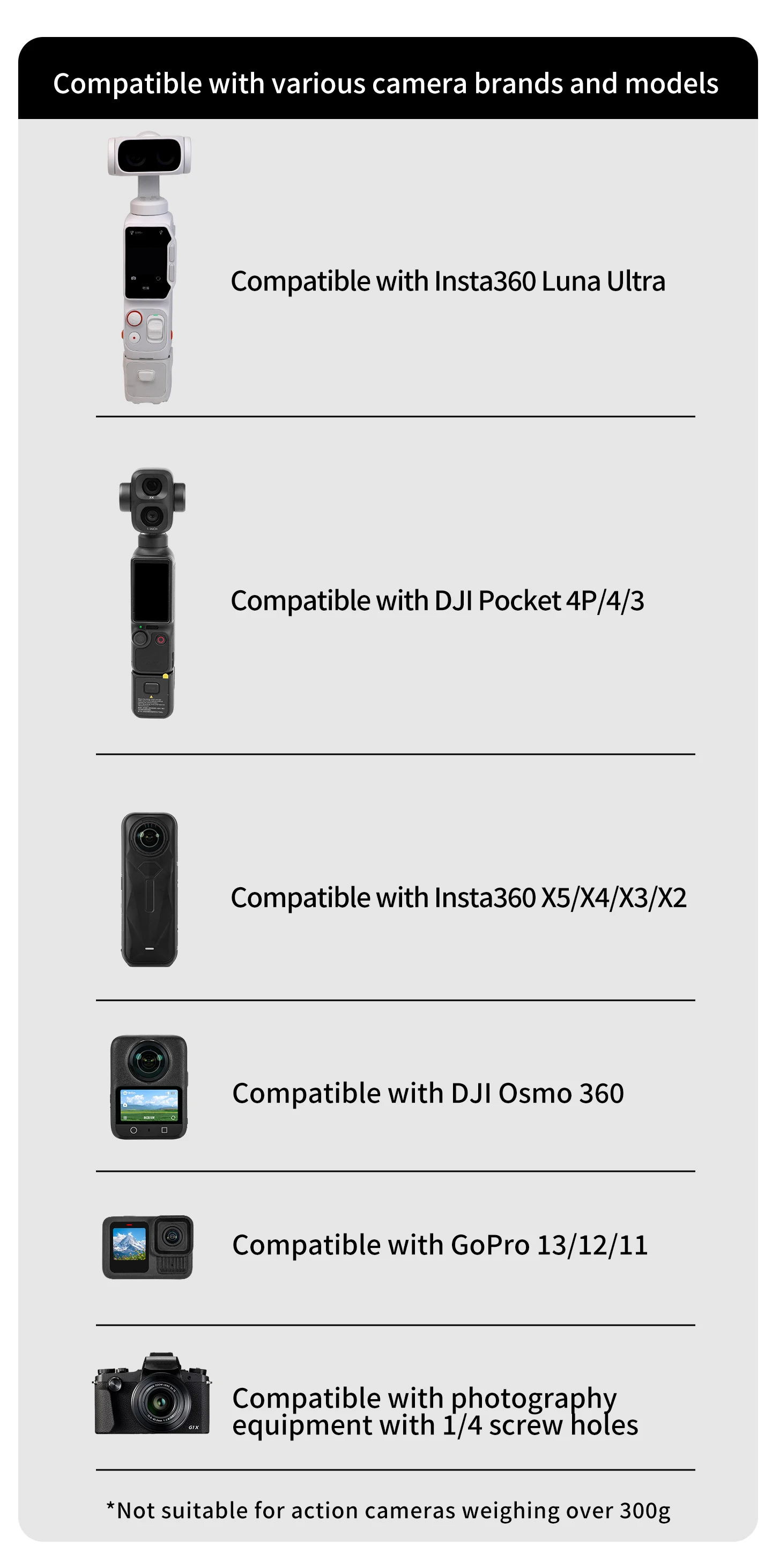 Hochleistungs-Vakuumsauger 1/4 Zoll Kugelkopfhalterung für Insta360 Luna Ultra DJI Osmo Pocket 4P DSLR Kamera Stabilisator Monitorhalter – Detail 10