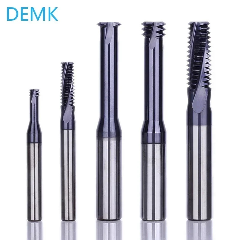 Cnc Hrc 60 Graus de Carboneto Único Dente Rosca m1 M1.2 M1.4 M1.6 m2 M2.5 M3-m24 Sólido Carboneto Fresa Peças