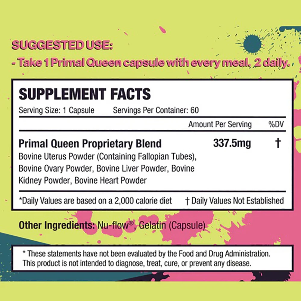 อาหารเสริมอวัยวะวัวสำหรับผู้หญิง - อวัยวะจากวัวที่เลี้ยงด้วยหญ้า 6 ชนิด - ปรับสมดุลฮอร์โมน เพิ่มพลังงาน และสุขภาพ - 60 แคปซูล