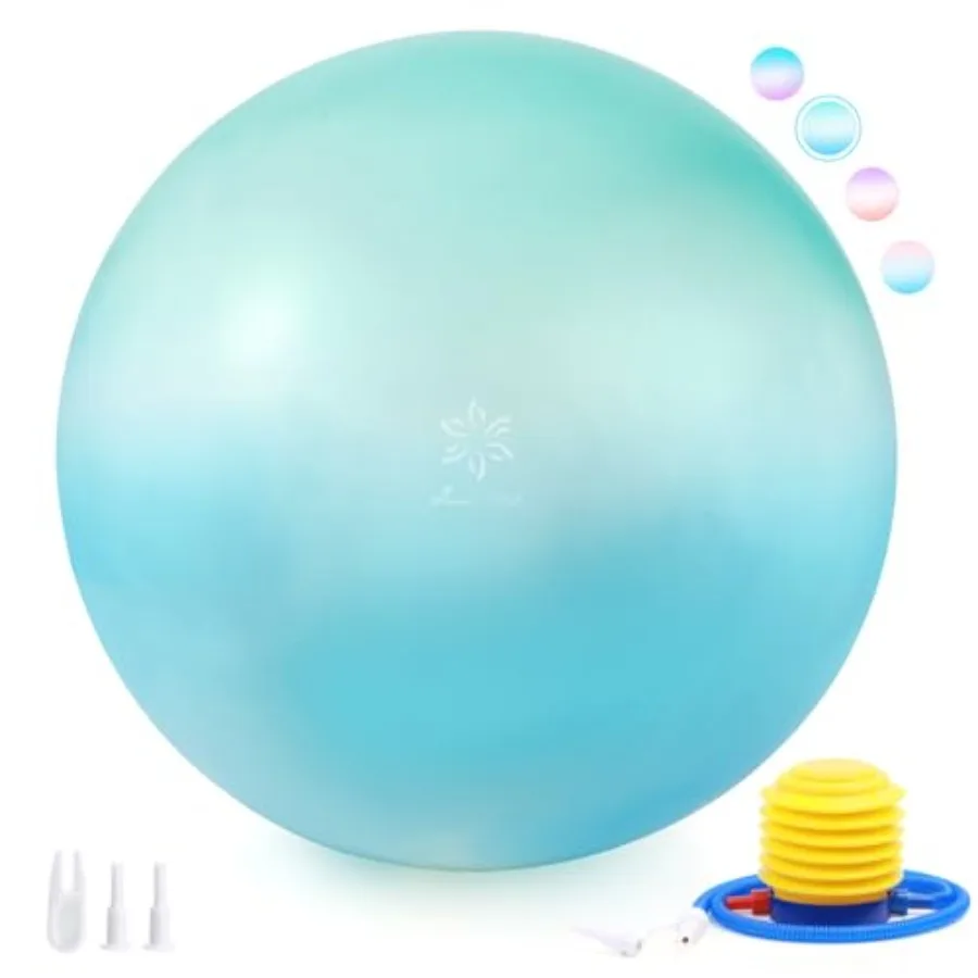 

Extra Thick Exercise Ball - 25.6''Yoga Ball with Quick Pump - Anti-Burst and Slip Resistant Fitness Ball Chair for Pregnancy an