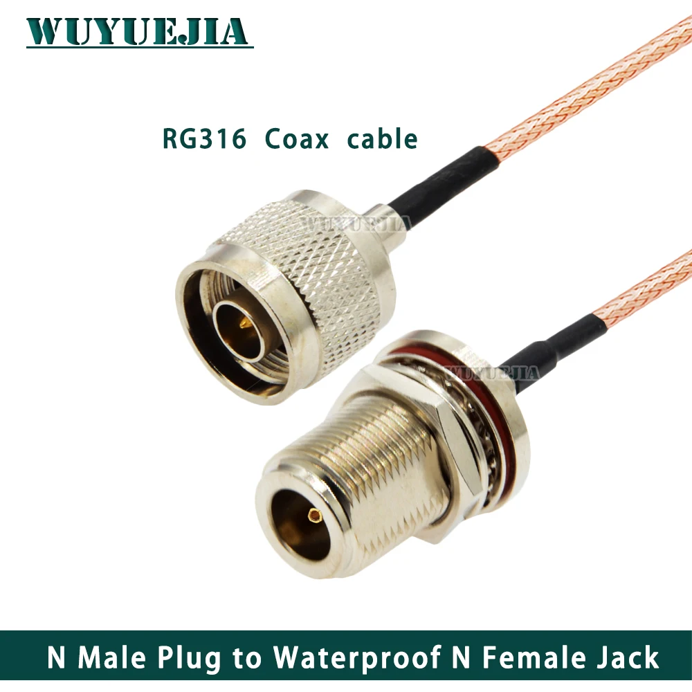 SL16 N T RG316 Coax Cable Waterproof N Female Jack to N Male Plug Connecter to Pigtail WIFI Router Antenna Extension Cord Jumper
