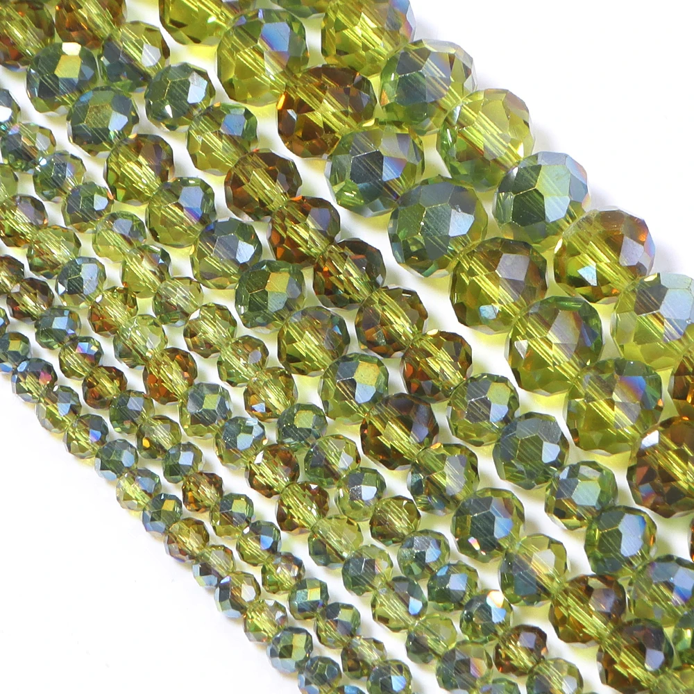 Crystal Bead Mix - 1strand/lot 3/4/6/8mm Faceted Glass Beads Crystal