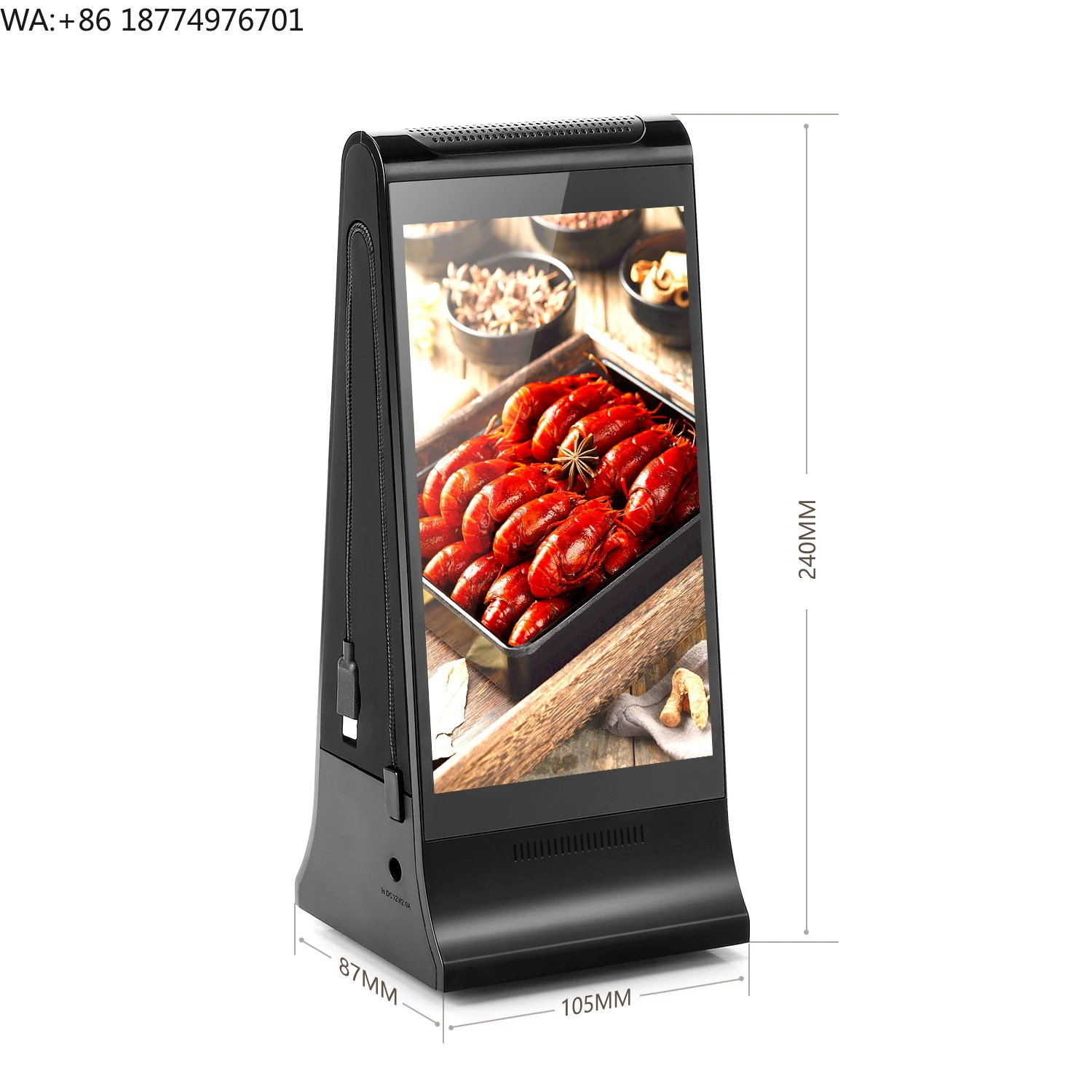 

Двусторонний 7-дюймовый сенсорный настольный дисплей-плеер и рекламный киоск для ресторанов