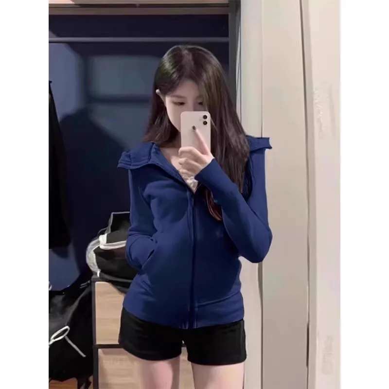 Slim-fit Jacket Sweater Spring and Autumn Clothes Hooded 2025 New