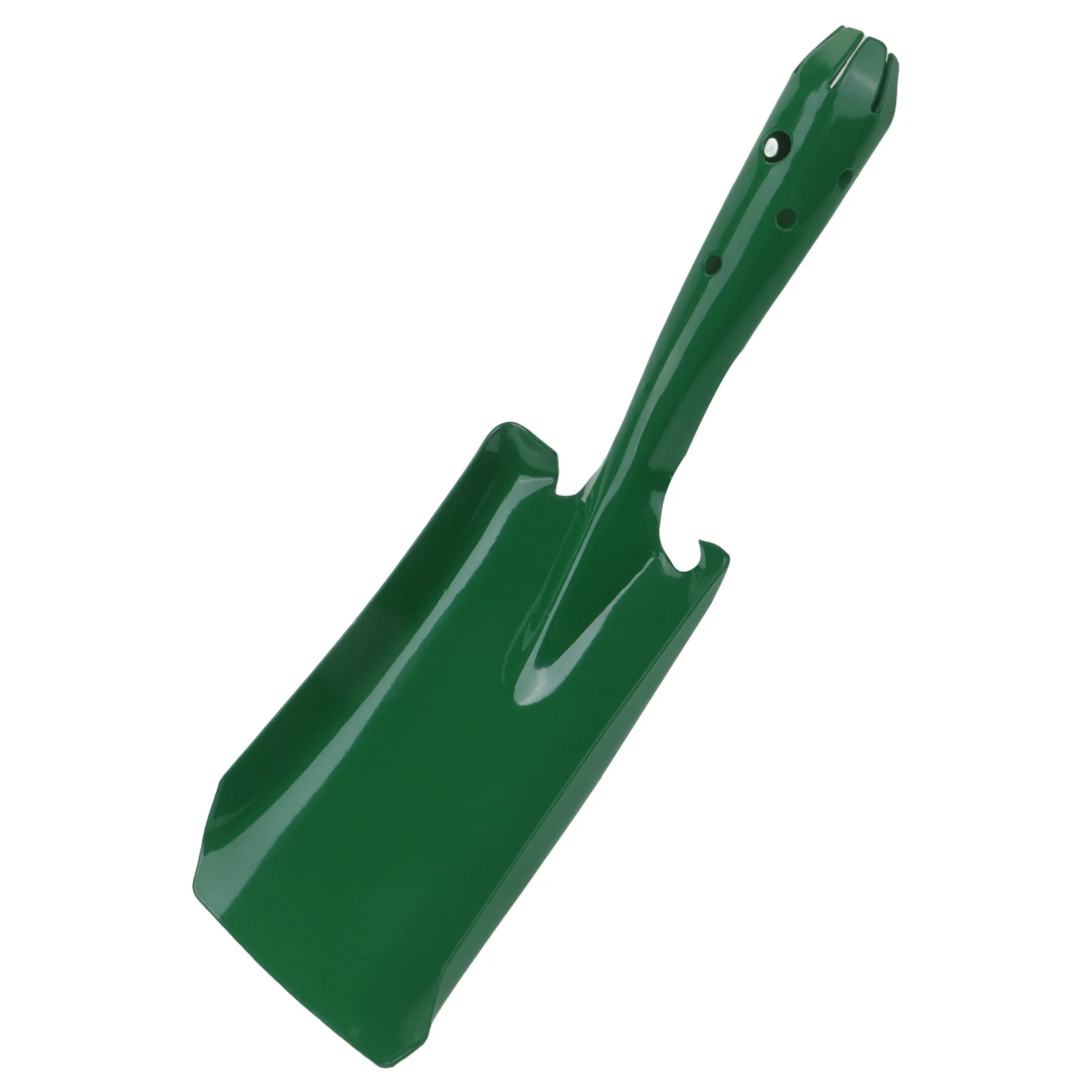 Green Iron Hand Spade for Fireplace Ash Cleaning Small Coal Home Gardening Outdoor Activities Extra Large Smooth Edge