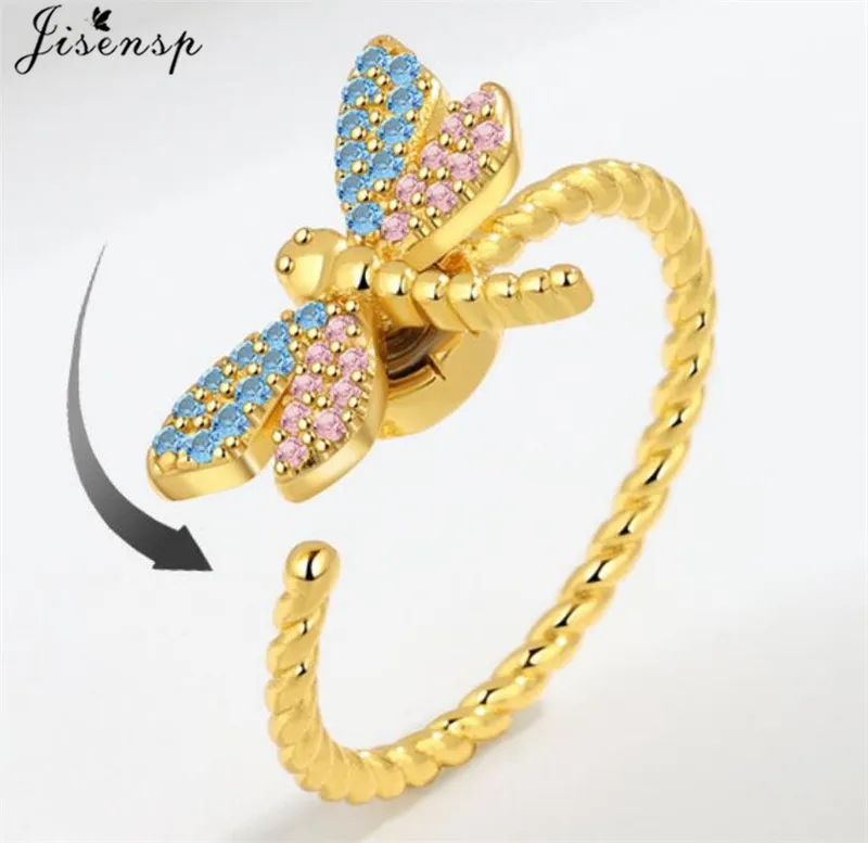 Summer Style Daisy Flower Anxiety Ring Figet Spinner Rings for Women Girls Fashion Sun Totem Charm Anti Stress Ring Rotate Gift