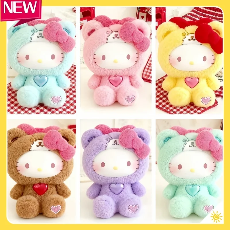 

Новая серия пижам Hello Kitty Teddy, слепая коробка, украшение для рабочего стола Hello Kitty, подарок на день рождения для девочек, коллекция игрушек, Рождественский подарок