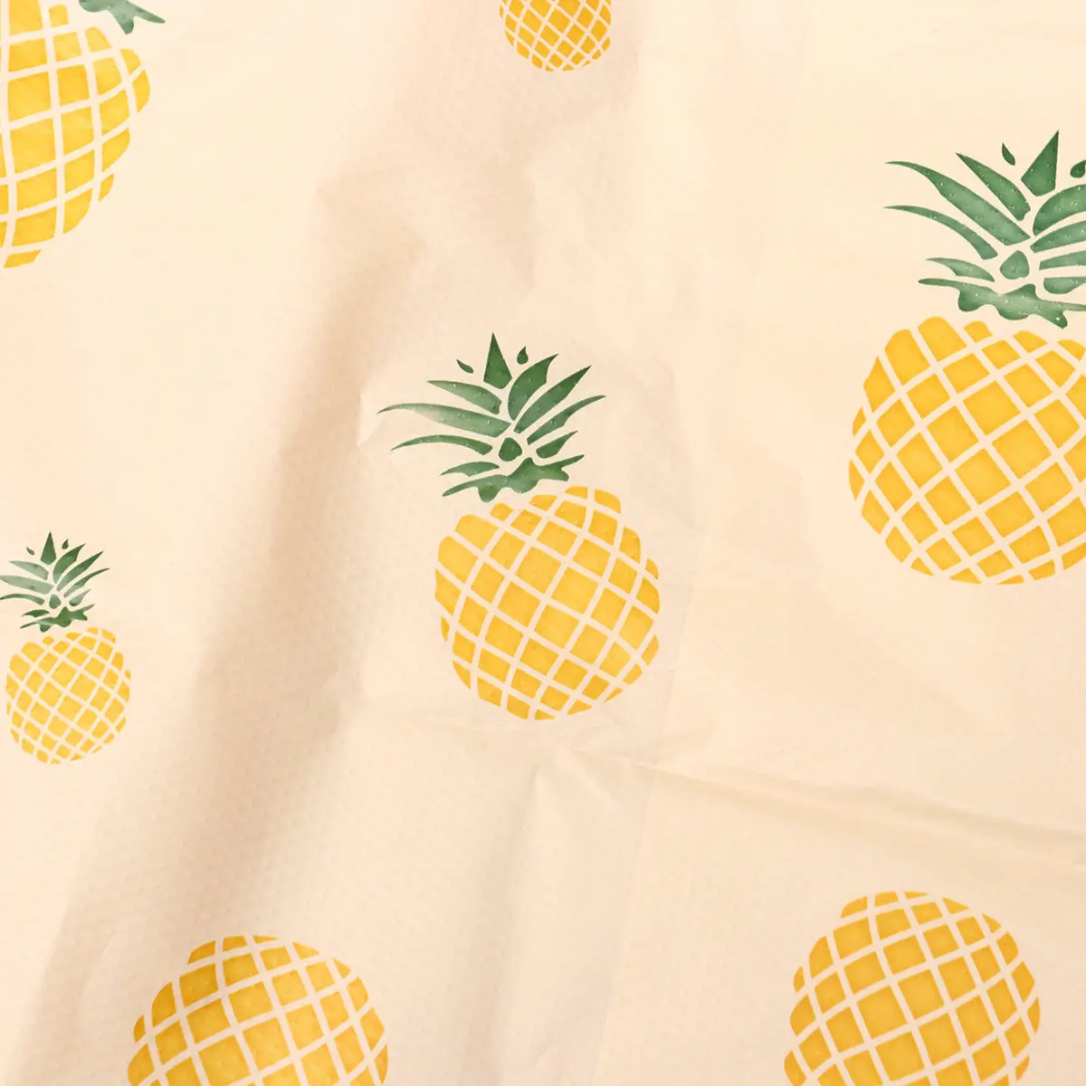 50Pcs Plastic Bags Pineapple Printed Reusable Grocery Shopping Fruit Vegetable Storage Pouch Lightweight Portable Daily