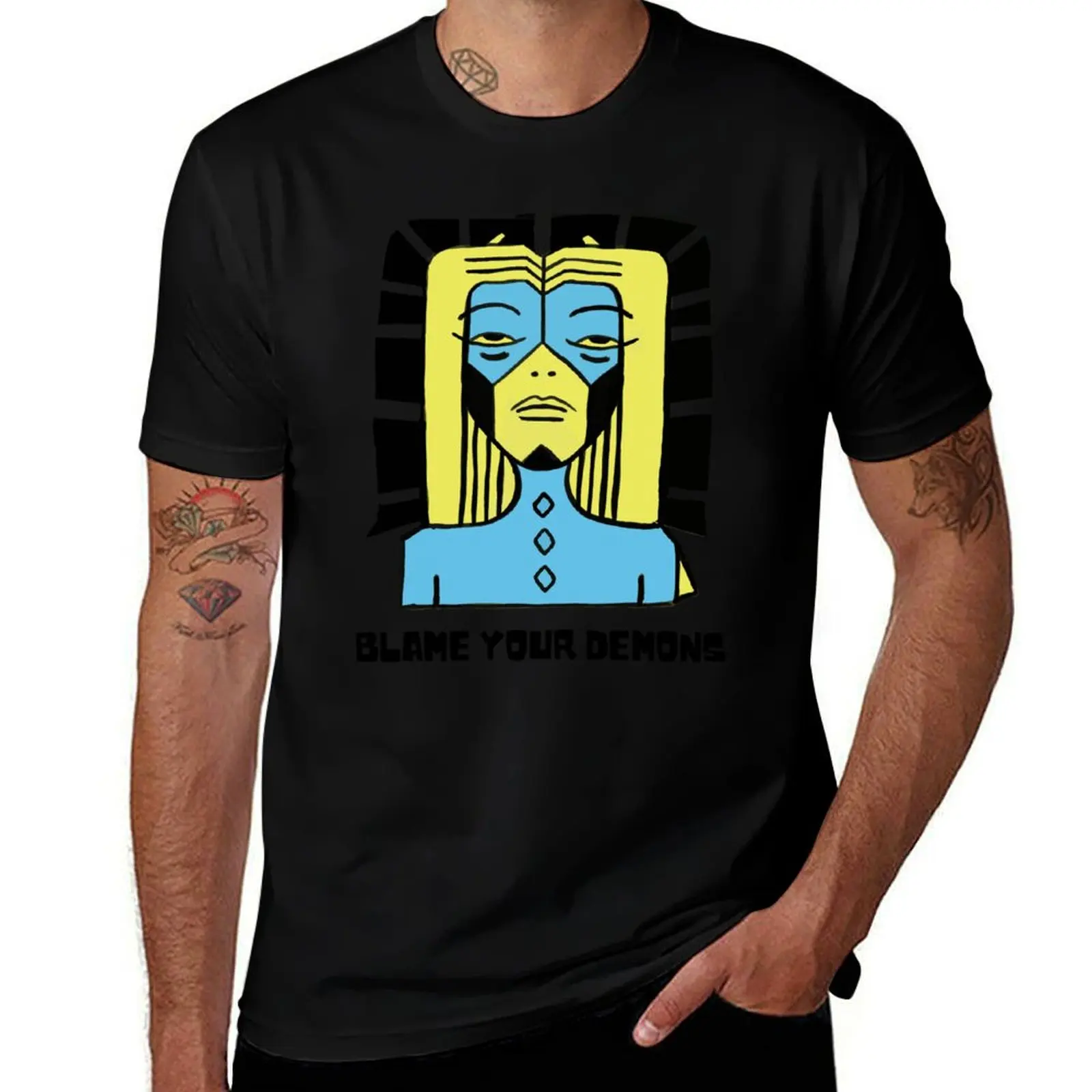 

BLAME YOUR DEMONS T-Shirt t shirts for man cotton t shirts for man graphic vintage t shirt man luxury T-shirt