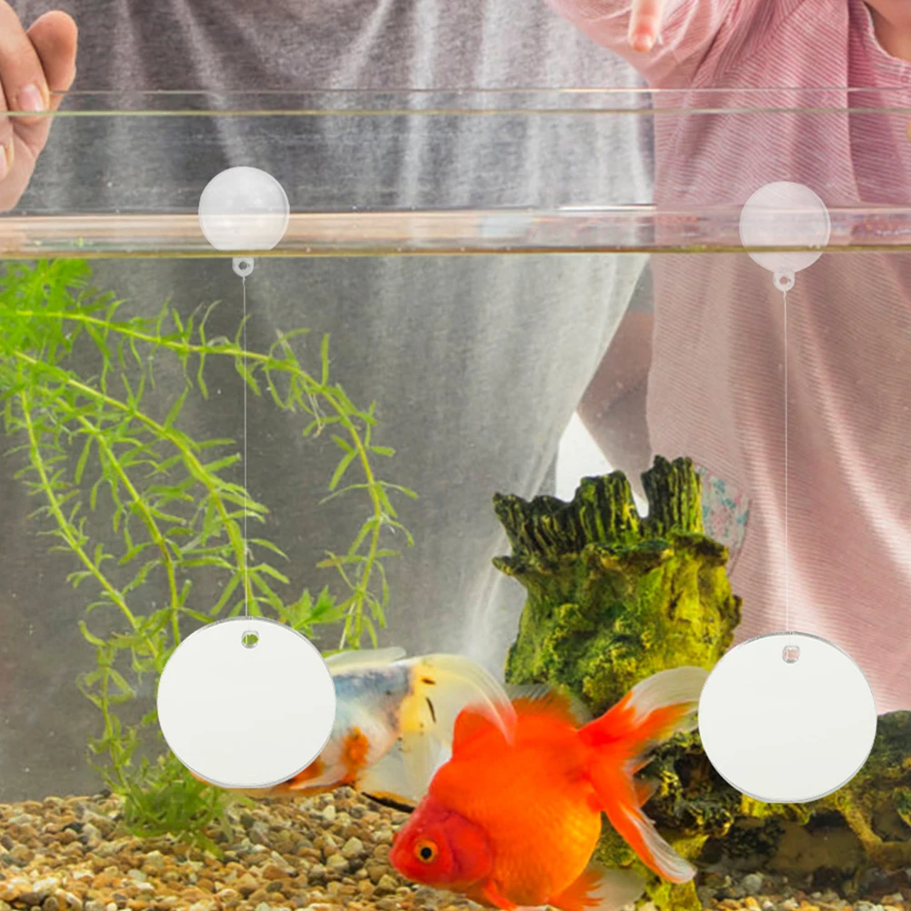 

Acrylic Betta Training Mirror 5cm Double Sided Magnify Reduce Betta Fish Activity Enhancer Aquarium Accessories Floating Ball