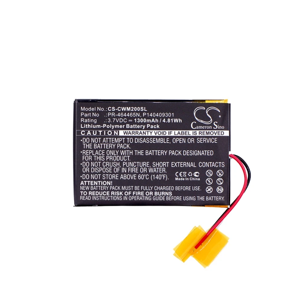 Li-Polymer Media Player Battery for Cowon, 3.7V, 1300mAh, Compatible Models: M2, M2 16G, M2 32G