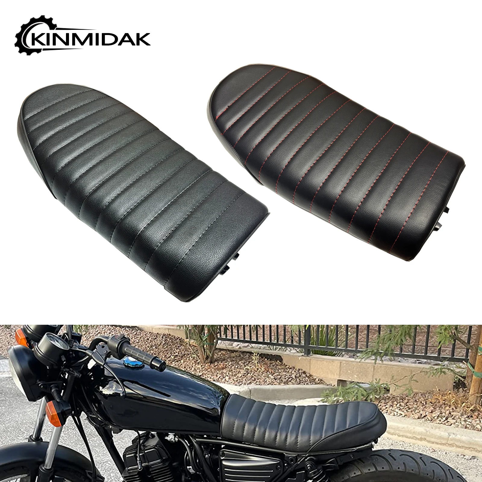 Motorcycle Cafe Racer Seat Flat Vintage Seat Cushion Saddle Universal For Honda CB125S CB550 CL350 450 For Suziki For Yamaha 