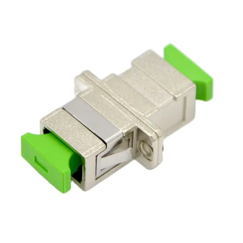 10pcs Optical Fiber Metal Adapter Connector SC Flange Coupler Single Mode Multimode General  Wholesale Free Shipping To  Russia