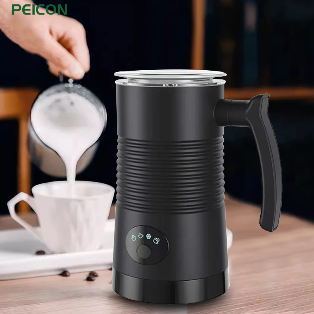 Electric Milk Frother Automatic Rotary Foamer for Coffee Cappuccino 4in1 Hot/Cold Foam and Hot Chocolate Milk Frother Foamer