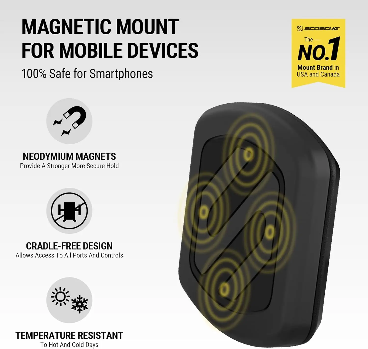 Magnetic Car Phone Holder with 360° Rotation, Adjustable Neck, Fits Cup Holders up to 3.5' – Universal Mount for iPhone/Android