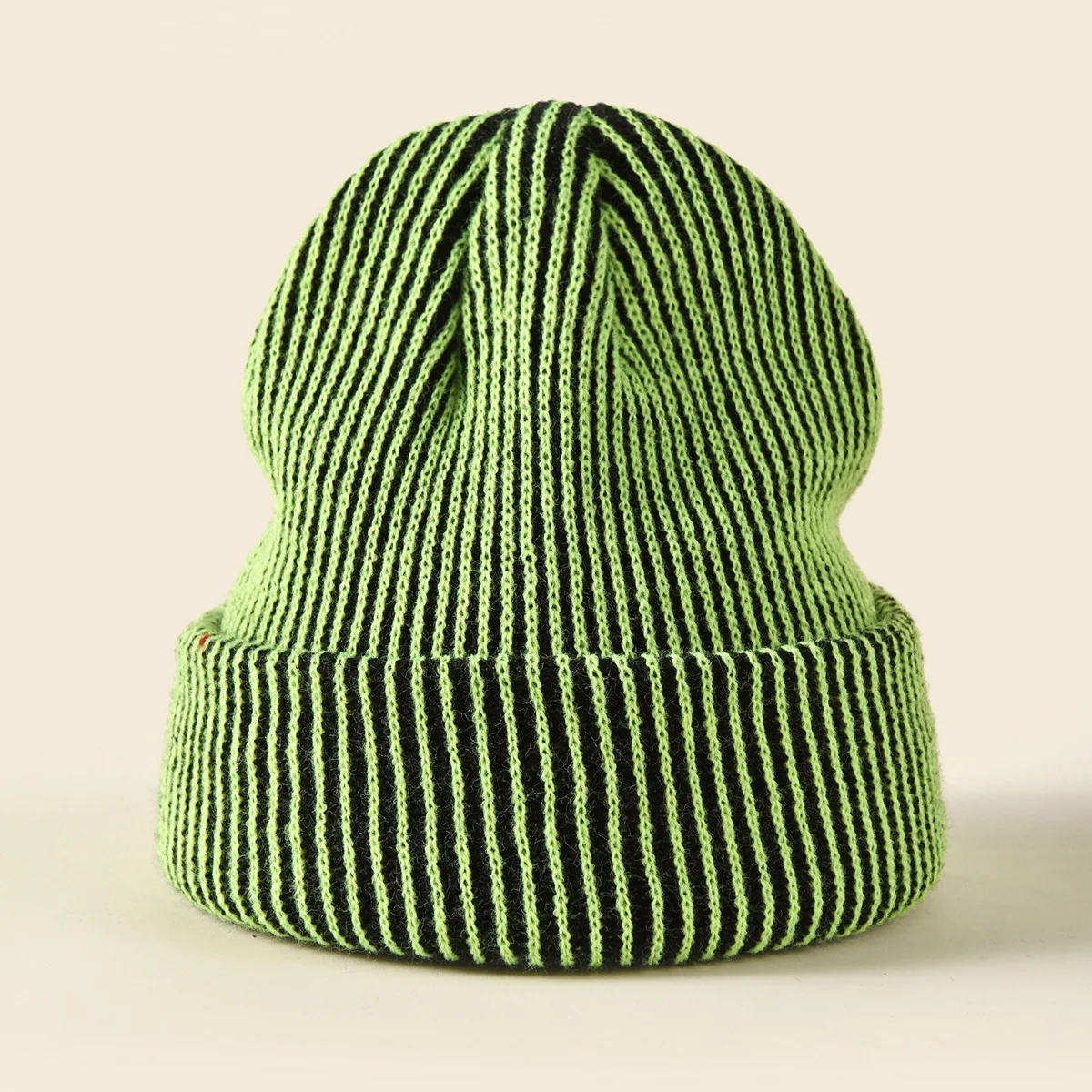 New striped knitted hat, winter outdoor woolen hat, European and American acrylic cycling hat for men and women, ear protection,